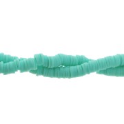 Heishi polymer clay rondelle beads 5x1 mm Turquoise x39 cm