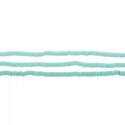 Heishi polymer clay rondelle beads 5x1 mm Turquoise x39 cm