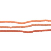 Heishi polymer clay rondelle beads 5x1 mm Orange x39 cm
