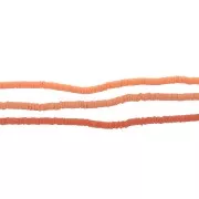 Heishi polymer clay rondelle beads 5x1 mm Orange x39 cm