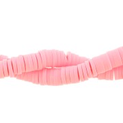 Heishi polymer clay rondelle beads 5x1 mm Rose x39 cm