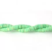 Heishi polymer clay beads rondelles 5x1 mm Multi Neon Green x39 cm