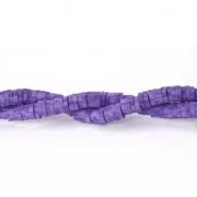 Heishi polymer clay rondelle beads 5x1 mm Multi Violet x39 cm