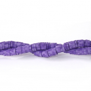 Heishi polymer clay rondelle beads 5x1 mm Multi Violet x39 cm