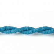Heishi polymer clay rondelle beads 5x1 mm Multi Blue x39 cm