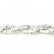Heishi polymer clay rondelle beads 5x1 mm White and Black x39 cm