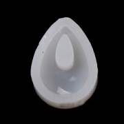 Silicone mold to make resin drop pendants 46x30 mm x2
