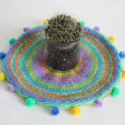 Assortment of 10 round synthetic pompoms 15 mm - Multicolored