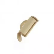 Slide End Tube for bead weaving 10 mm - Mat Gold Tone x1