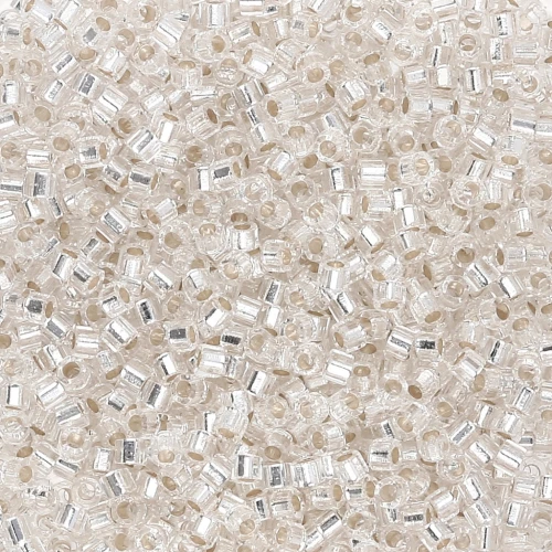 Miyuki Delica 11/0 Hex Cut DBC0041 - Crystal Silver Lined