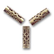 Filigreed Tubes 12x4mm Bronze tone x6|raw }}