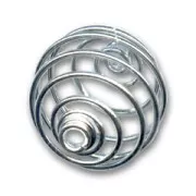 Bead cage 15mm silver tone x 1