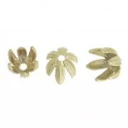 Brass Flower cap 12x11 mm Stain Gold Tone x1