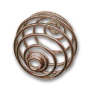 Bead cage 10mm antique copper tone x 1