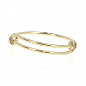 Gold-Filled fine ajustable jonc ring - Size 55 to 58 x1