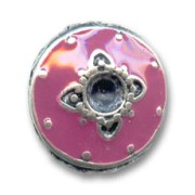 Enameled 2 strands spacer 20mm Fuschia x1|raw }}