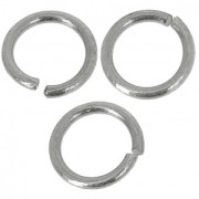 9x1.2mm Open Jump Rings - Antique Silver Tone x25|raw }}