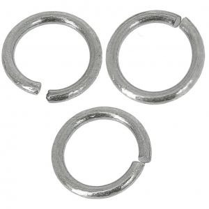 9x1.2mm Open Jump Rings - Antique Silver Tone x25