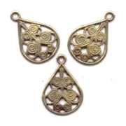 Charms 16mm bronze tone x4