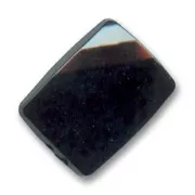 Faceted rectangle 26x19mm Jet