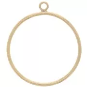 Gold-filled round pendant x1