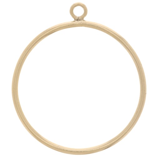 Gold-filled round pendant x1