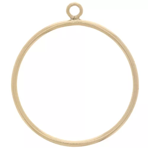 Gold-filled round pendant x1