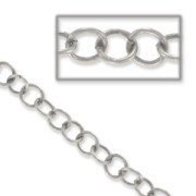 Chain  6,5mm Old silver tone x1m|raw }}