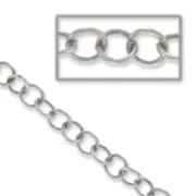 Chain  6,5mm Old silver tone x1m