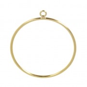Gold-filled round pendant x1|raw }}
