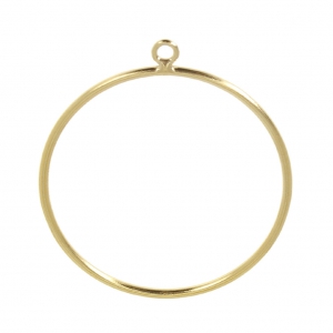 Gold-filled round pendant x1