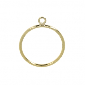 Gold-filled round pendant x1
