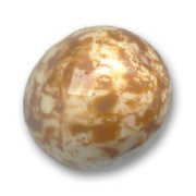 Fire Polished faceted round bead 16mm Opaque White Caramel