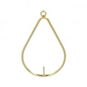 Gold-filled drop pendant for a half-drilled bead x1|raw }}