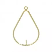 Gold-filled drop pendant for a half-drilled bead x1