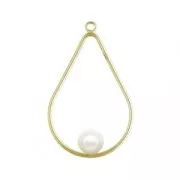 Gold-filled drop pendant for a half-drilled bead x1