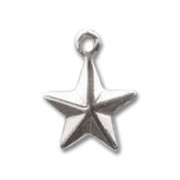 Silver Star Charm 12mm x1|raw }}