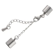 9 mm lobster clasp + 6 mm cord chain - 304L stainless steel x1