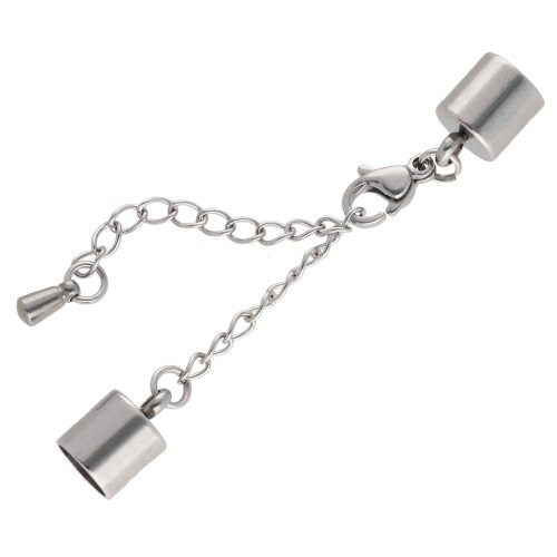 9 mm lobster clasp + 6 mm cord chain - 304L stainless steel x1