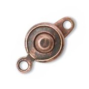 Button clasp 9mm Old copper tone x1|raw }}