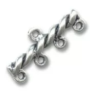 4 strands spacers 25x10mm Antic silver tone x4