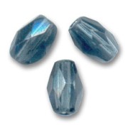 Faceted Olives 6x4 mm Montana Blue x25|raw }}