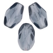 Faceted olive-shaped beads, 6x4 mm - Montana Blue, 25 pieces