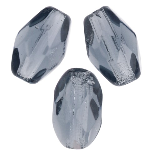 Faceted Olives 6x4 mm Montana Blue x25