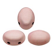 Glass beads Samos® by Puca® 5x7mm Opaque Light Rose Ceramic Look x10g