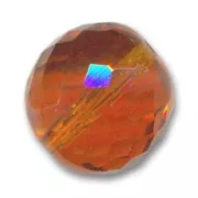 Fire Polished faceted round bead 16mm Topaz x1