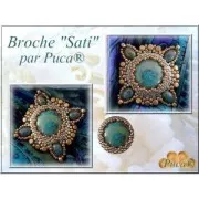 Glass beads Samos® by Puca® 5x7mm Gold Mat x10g