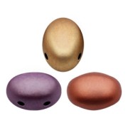 Glass beads Samos® by Puca® 5x7mm Gold Iris Mat x10g|raw }}