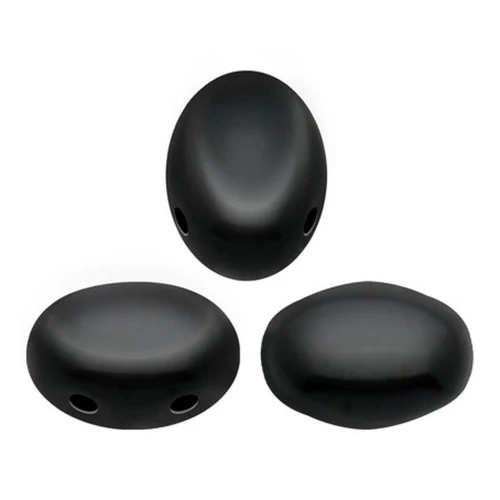 Glass beads Samos® by Puca® 5x7mm Jet x10g