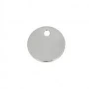 Stainless steel Round medal charm to engrave 10 mm x4